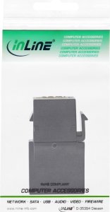 Adapter AV InLine InLine® HDMI Keystone Snap-In module, 4K/60Hz, HDMI AF/AF angled black 3