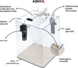 Aquael Zestaw Opti Bent Set Day & Night [30l] - biały 7