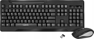Klawiatura + mysz LogiLink LogiLink Tastatur & Maus ComboSet 2.4GHz, 1000DPI Maus schw. 1