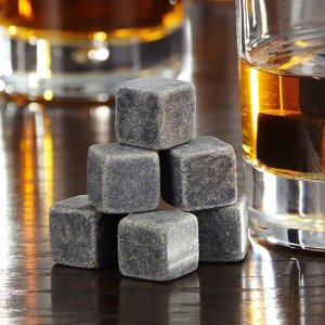 Kamienne kostki lodu do whisky - 9 sztuk + Worek 2
