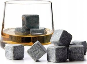 Kamienne kostki lodu do whisky - 9 sztuk + Worek 9