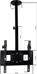 MKMS - TECHNOLOGY Uchwyt LCD/LED/PLASMA 23-50 400x400 sufitowy MKMs 7