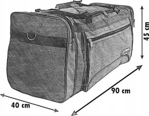 Topeshop TORBA PODRÓŻNA TURYSTYCZNA WALIZKA BAGAŻ 160L SZARA 2