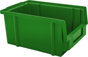 Magazynuj Pojemnik plastikowy, warsztatowy, kuweta z recyklingu, Wym: 149x89x69mm (kolor zielony) 1