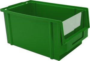 ECOabc Pojemnik plastikowy, warsztatowy, kuweta z recyklingu, Wym: 298x179x149mm (kolor zielony) 1