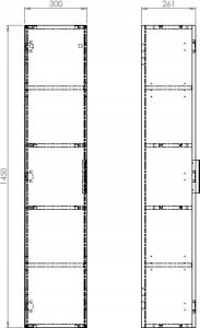 167552S / ELITA-JELLOW / FRAME / SŁUPEK 30 1D WHITE HG PDW L-145CM  / 2