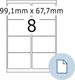 ETYKIETY SAMOPRZYLEPNE A4 100 SZT 99,1X67,7 LABELS EP 7165 1