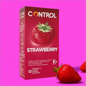 CONTROL_Strawberry Condoms prezerwatywy o smaku truskawki 12szt 3