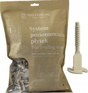AWTools SYSTEM POZIOMOWANIA PŁYTEK BAZA PROSTA 1mm /100szt. PRO-LEVELING 2