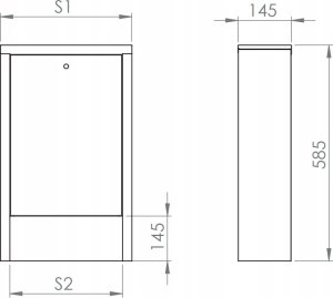 SZNS-2 SZAFKA NATYNKOWA Z MIEJSCEM NA STEROWANIE 6 OBWODÓW SZER X WYS X GŁ 50X765X148 SIGMA-LI  // TG.SZNS-2 4