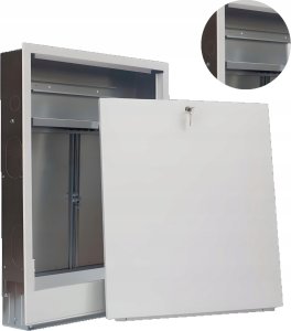 SZPMS-3 SZAFKA PODTYNKOWA Z MASKOWNICĄ I MIEJSCEM NA STEROWANIE 8 OBWODÓW SZER X WYS X GŁ 602X730(ZEW.) 560X730(ZEW.) X120 SIGMA-LI // TG.SZPMS-3 2