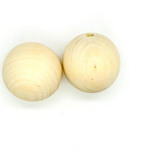 DP Craft DREWNIANE KORALIKI, KULKI 50 MM, 2 SZT. 3