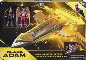 DC Comics Black Adam Juodas ADAM kosminis laivas su Juodas Adam ir Hawkman figūrėlėmis, 6064871 1