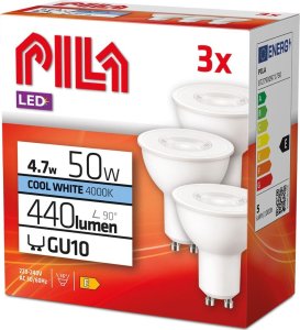 Ledvance 3x Żarówka LED Pila 4,7W (50W) GU10 MR16 reflektor 36D 440lm 230V 4000K neutralna Signify 929003038351 1