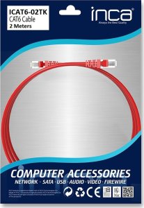 Wirewin INCA Patchkabel ICAT6-02TK   RJ45 Cat6 UTP Rot  2.0m retail 7