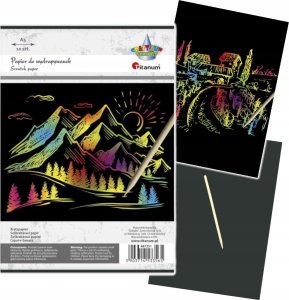 Papier do wydrapywanek 147x210mm czarny 10szt. 2