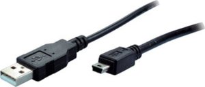 Kabel USB S-Conn USB A/B 2m kabel USB USB 2.0 Mini-USB B Czarny 1