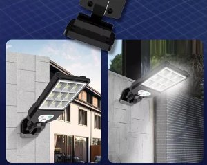 Mała Latarnia uliczna solarna 15W COB, z pilotem, czujnikiem ruchu i zmierzchu Latarnia uliczna solarna 15W COB, z pilotem, czujnikiem ruchu i zmierzchu 7