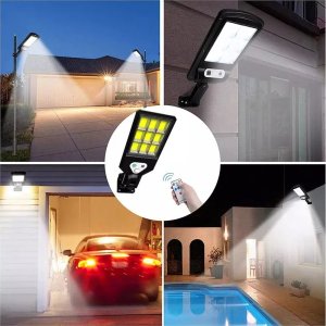 Mała Latarnia uliczna solarna 15W COB, z pilotem, czujnikiem ruchu i zmierzchu Latarnia uliczna solarna 15W COB, z pilotem, czujnikiem ruchu i zmierzchu 8