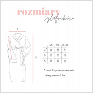 Spod Igły i Nitki Szlafrok Mikrofibra z Kapturem 2XL/3XL Carlo Arbuz 9