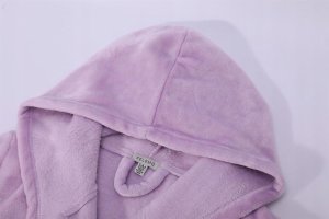 Spod Igły i Nitki Szlafrok Mikrofibra z Kapturem S/M Carlo Lawendowy 5