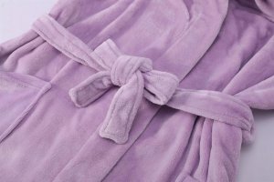 Spod Igły i Nitki Szlafrok Mikrofibra z Kapturem S/M Carlo Lawendowy 6