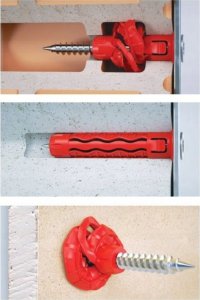 Rawlplug Kołek uniwersalny 10x60/70, wkręt z łbem stożkowym, karton (SFXP-10060070 x 50szt.) 35