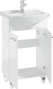 207-D-06006+1565 DEFTRANS KOMPLET GAMA LUMI 60 (SZAFKA+UMYWALKA) FRONT BIAŁY POŁYSK, UCHWYT CHROM // DEF.207-D-06006+1565 2