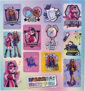 STICKERBOO NAKLEJ MONSTER HIGH 205X160 3SZT STK PBH1/1000 3