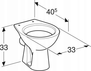 Miska WC 500.916.00.1 / GEBERIT / BAMBINI / STOJĄCA MISKA WC DLA DZIECI, LEJOWA / 2