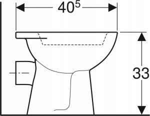 Miska WC 500.916.00.1 / GEBERIT / BAMBINI / STOJĄCA MISKA WC DLA DZIECI, LEJOWA / 4