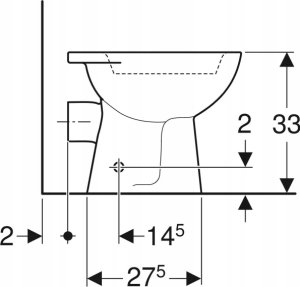 Miska WC 500.916.00.1 / GEBERIT / BAMBINI / STOJĄCA MISKA WC DLA DZIECI, LEJOWA / 8