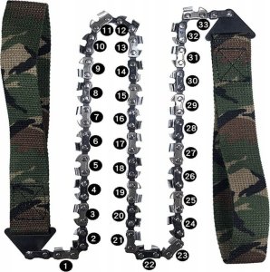 Piła łańcuchowa Xtech Piła piłka ręczna łańcuchowa do drewna 33 ząbki 105 cm XTECH Survival (moro) 12