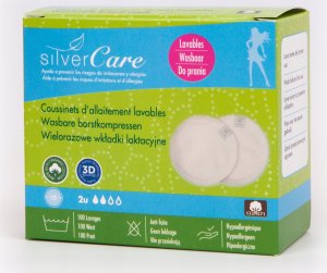 MASMI_Silver Care wkładki laktacyjne wielorazowe z bawełny organicznej 2szt. 1