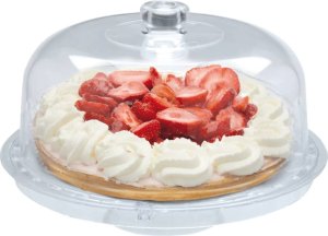 Excellent Houseware Wielofunkcyjna patera na ciasta i przekąski z kloszem 4