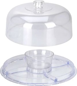 Excellent Houseware Wielofunkcyjna patera na ciasta i przekąski z kloszem 6