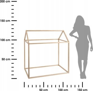 Atmosphera Drewniany domek dla dzieci, dekoracja - 115 x 66 x 126 cm 3