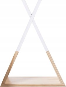 Atmosphera Półka dekoracyjna na ścianę TIPI - drewno, kolor biały 30 x 10 x 39 cm 3