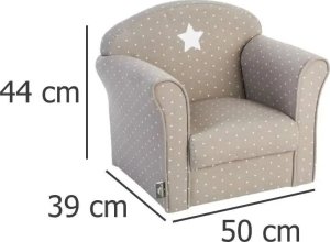 Atmosphera Klasyczny fotel dla dzieci - bawełna, kolor taupe 2