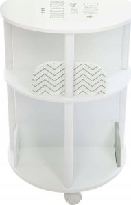 Atmosphera Szafka na książki dla dzieci, regał drewniany, regał, okrągła półka na książki, półki do pokoju dziecięcego, szafka na kółkach 3