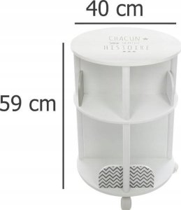 Atmosphera Szafka na książki dla dzieci, regał drewniany, regał, okrągła półka na książki, półki do pokoju dziecięcego, szafka na kółkach 8