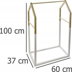 Atmosphera Wieszak stojący w kształcie domku biały 3