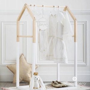 Atmosphera Wieszak stojący w kształcie domku biały 6