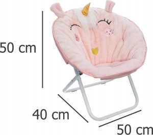 Atmosphera Sofa wypoczynkowa dla dzieci UNICORN, kolor różowy 7