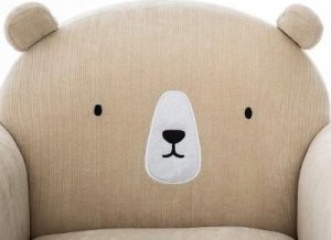 Atmosphera Fotel dla dzieci z oparciem MIŚ, beżowy 2