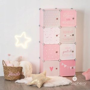 Atmosphera Szafa do pokoju dziecięcego, 64 x 31 x 124 cm, różowa 10