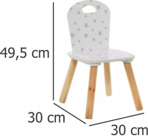 Atmosphera Krzesło dla dzieci, białe w szare gwiazdki 2