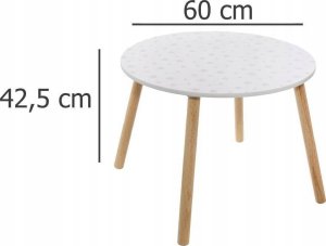 Atmosphera Stolik dla dzieci, biały w gwiazdki, Ø 60 cm 2