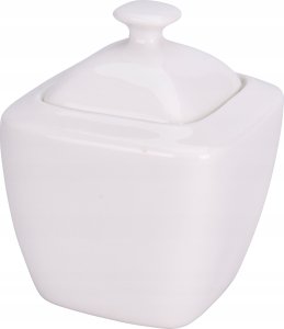 Excellent Houseware Cukiernica porcelanowa z pokrywką, 320 ml, biała 1