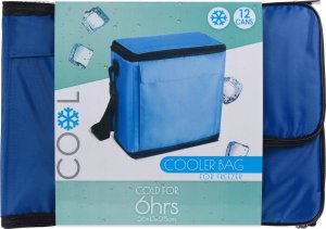 Excellent Houseware Torba termiczna z żelem chłodzącym, na 12 puszek, granatowo-czarna 2